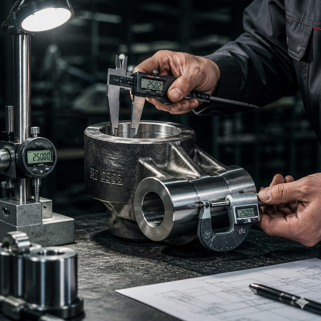 Quality inspection using digital caliper and micrometer